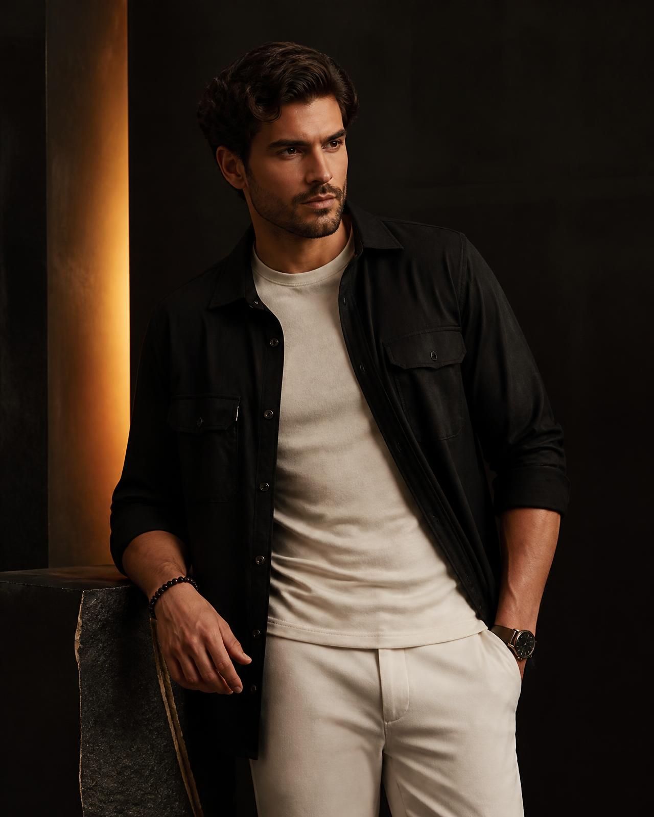Conceito de campanha para moda masculina